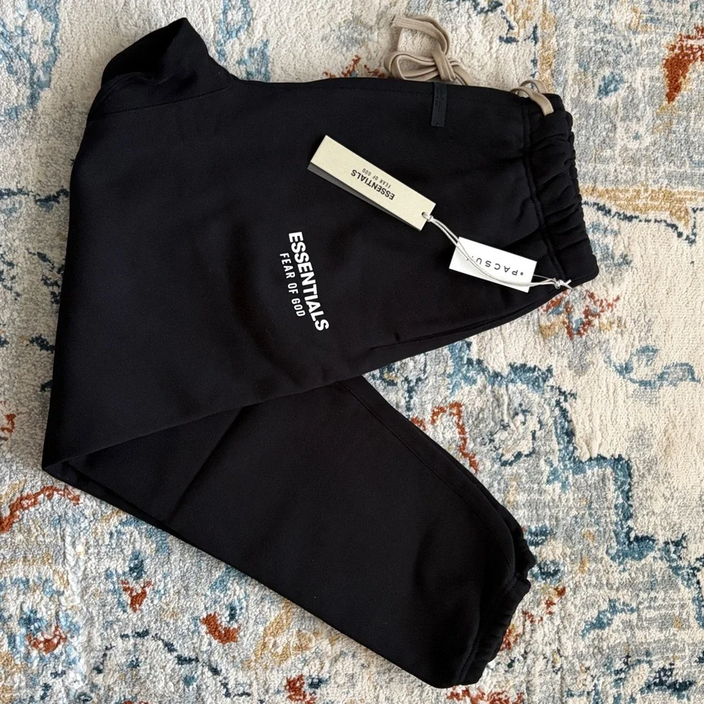 Essentials Fear of god Sweatpants black Drawstring size S